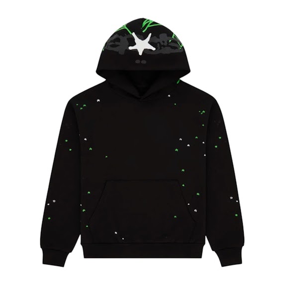 Sp5der Heavy Web Hoodie – Black