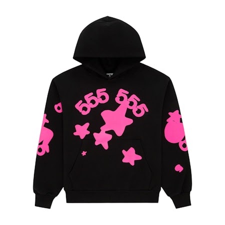 Sp5der Beluga Angel Number Hoodie – Black