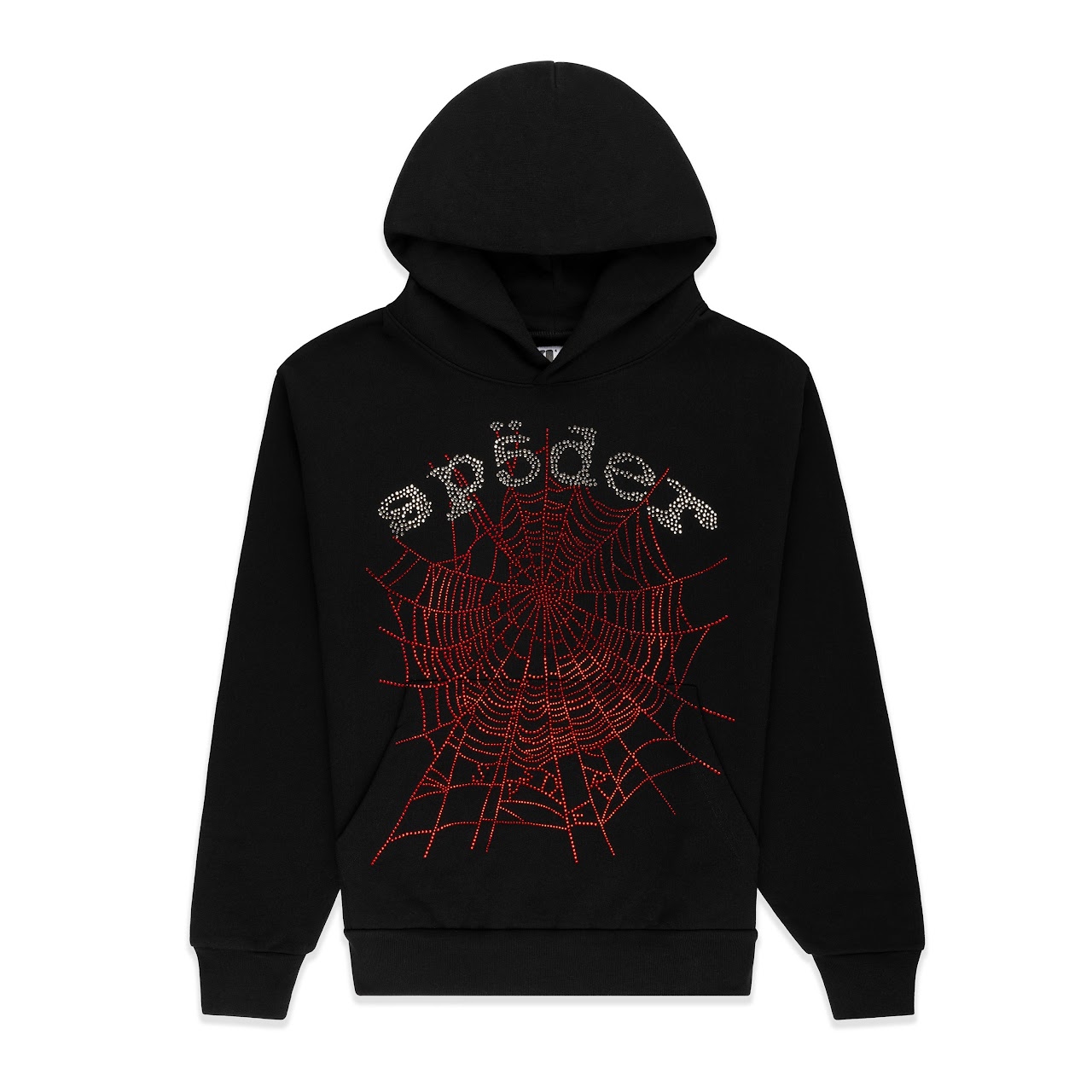 Sp5der OG Rhinestone Hoodie – Black