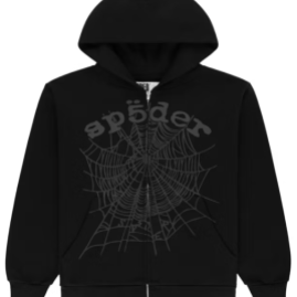 Black Sp5der Web Logo Hoodie