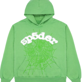 Green Sp5der Web Logo Hoodie