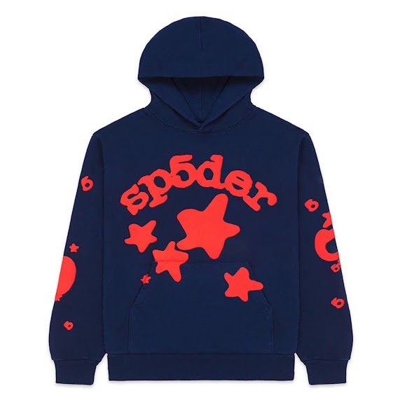 Navy Sp5der Star Hoodie