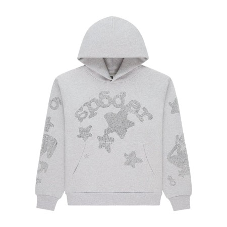 Sp5der Beluga Hoodie – Light Grey (Monochrome)