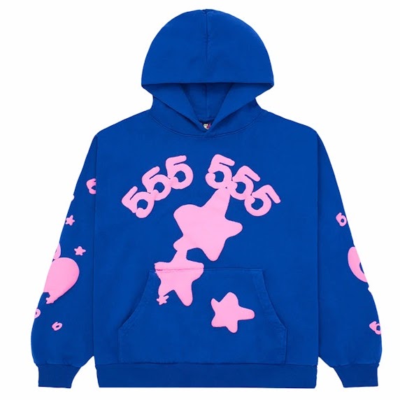 Sp5der Beluga Hoodie – Royal Blue / Pink